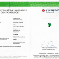 5.01 Ct. Emerald from Zambia Scan Report