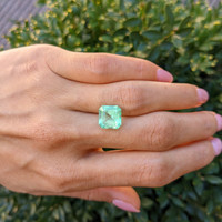 3.97 Ct. Emerald from Colombia Life Style