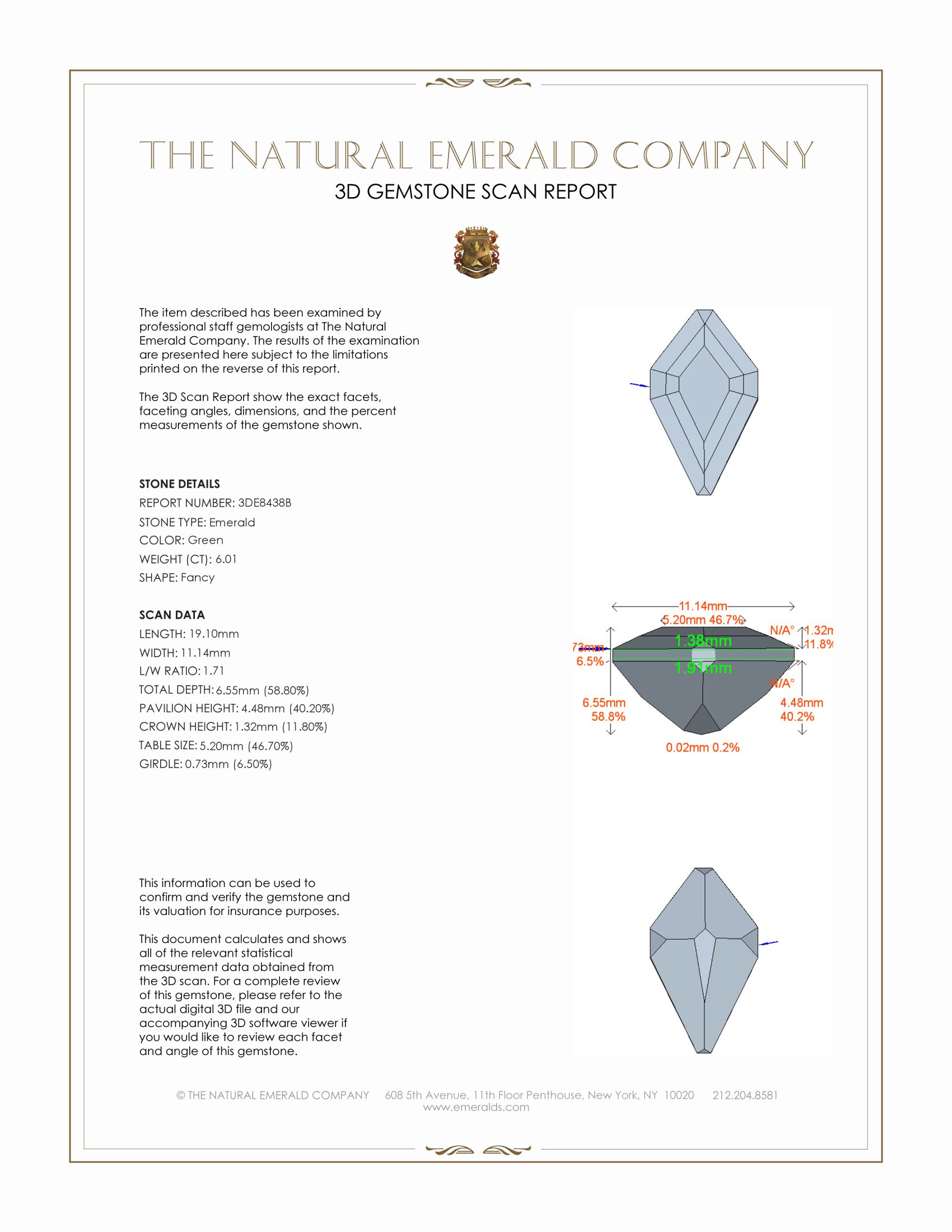 6.01 Ct. Emerald from Russia
