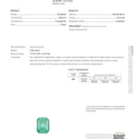 4.58 Ct. Emerald from Colombia Scan Report