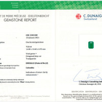 7.51 Ct. Emerald from Colombia - Muzo Scan Report