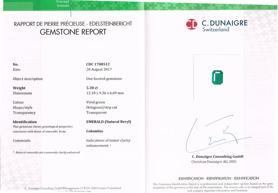 5.30 Ct. Emerald from Colombia