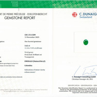 3.62 Ct. Emerald from Colombia Scan Report