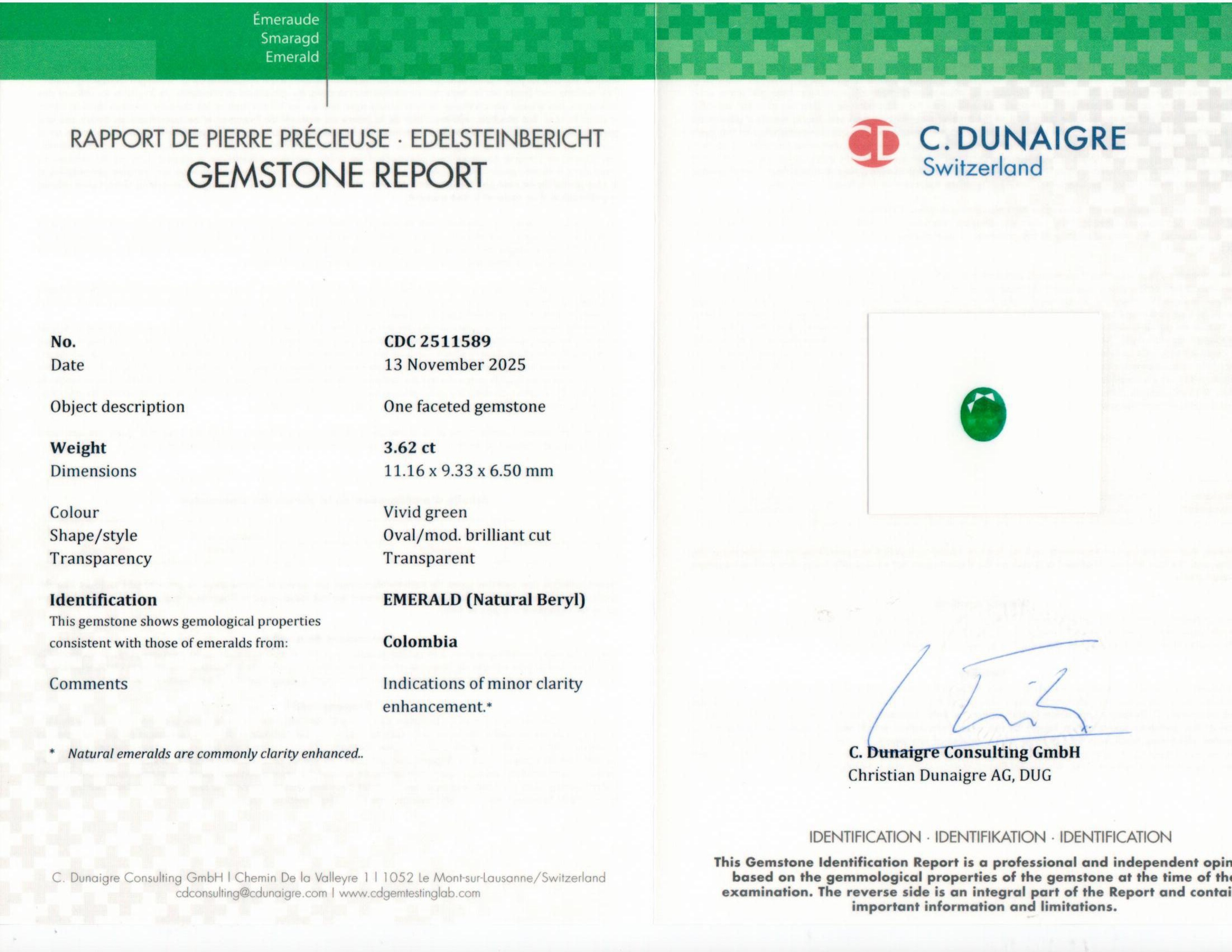 3.62 Ct. Emerald from Colombia