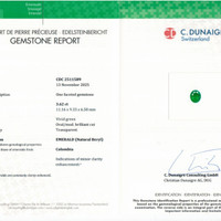 3.62 Ct. Emerald from Colombia Scan Report