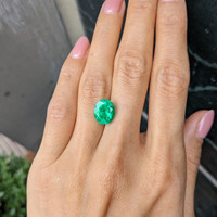3.62 Ct. Emerald from Colombia Life Style