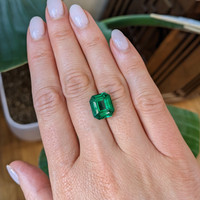6.84 Ct. Emerald from Zambia Life Style