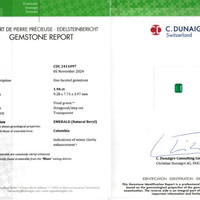 1.94 Ct. Emerald from Colombia - Muzo Scan Report