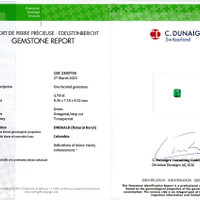 1.73 Ct. Emerald from Colombia Scan Report