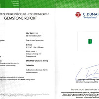 1.95 Ct. Emerald from Colombia Scan Report
