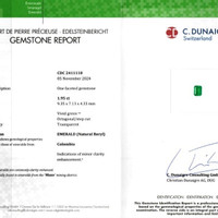 1.95 Ct. Emerald from Colombia - Muzo Scan Report