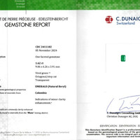 1.62 Ct. Emerald from Colombia Scan Report