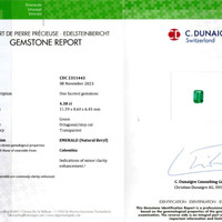 4.38 Ct. Emerald from Colombia Scan Report