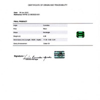 4.38 Ct. Emerald from Colombia Scan Report