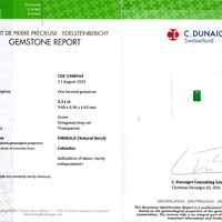 2.11 Ct. Emerald from Colombia Scan Report