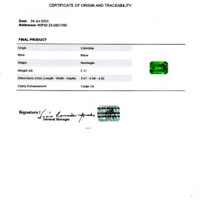 2.11 Ct. Emerald from Colombia Scan Report