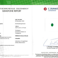 1.83 Ct. Emerald from Colombia Scan Report