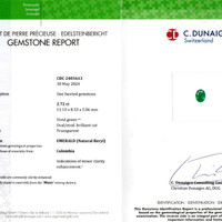 2.72 Ct. Emerald from Colombia Scan Report