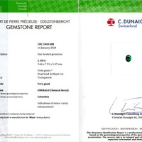 2.18 Ct. Emerald from Colombia Scan Report