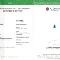 1.83 Ct. Emerald from Colombia Scan Report