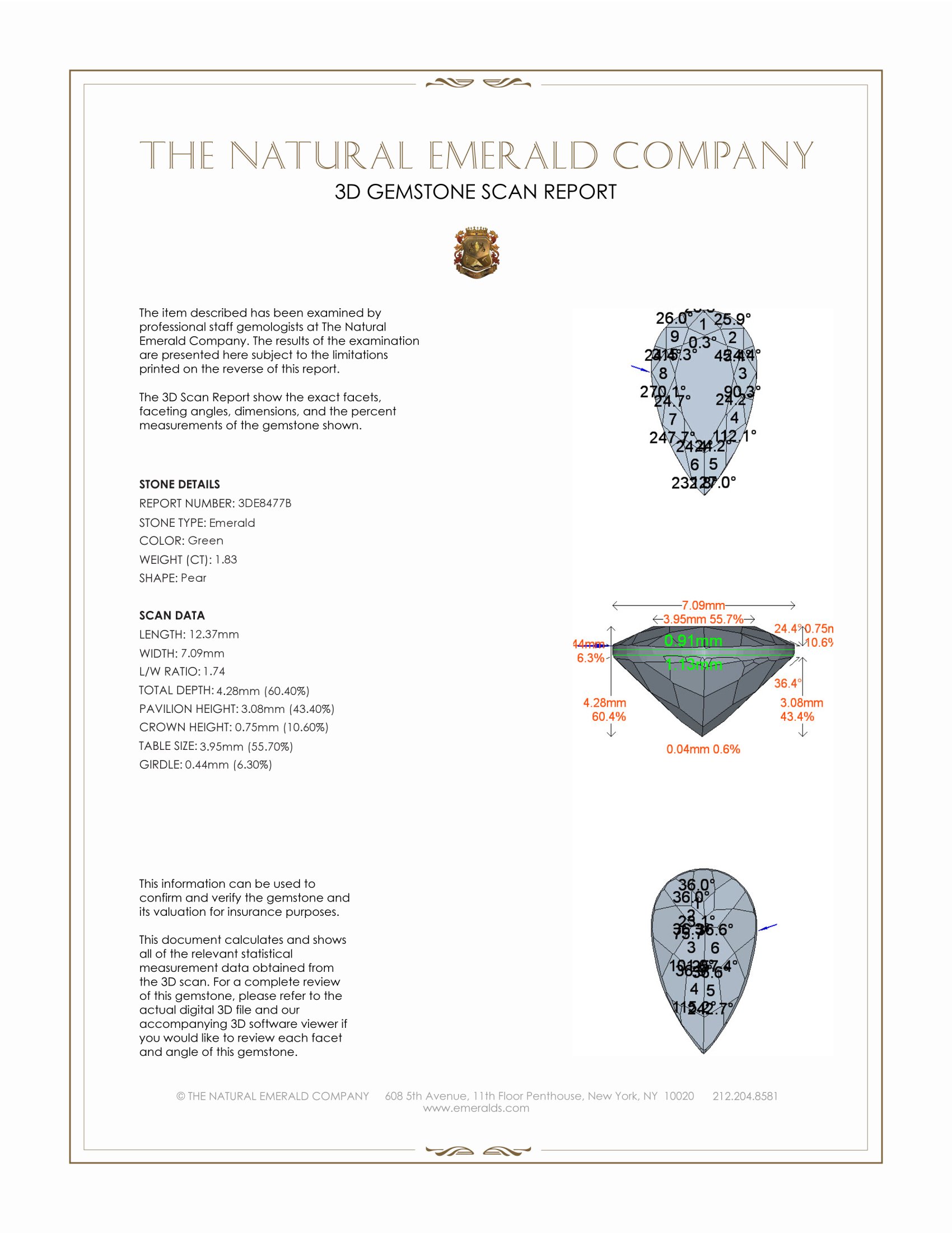 1.83 Ct. Emerald from Colombia