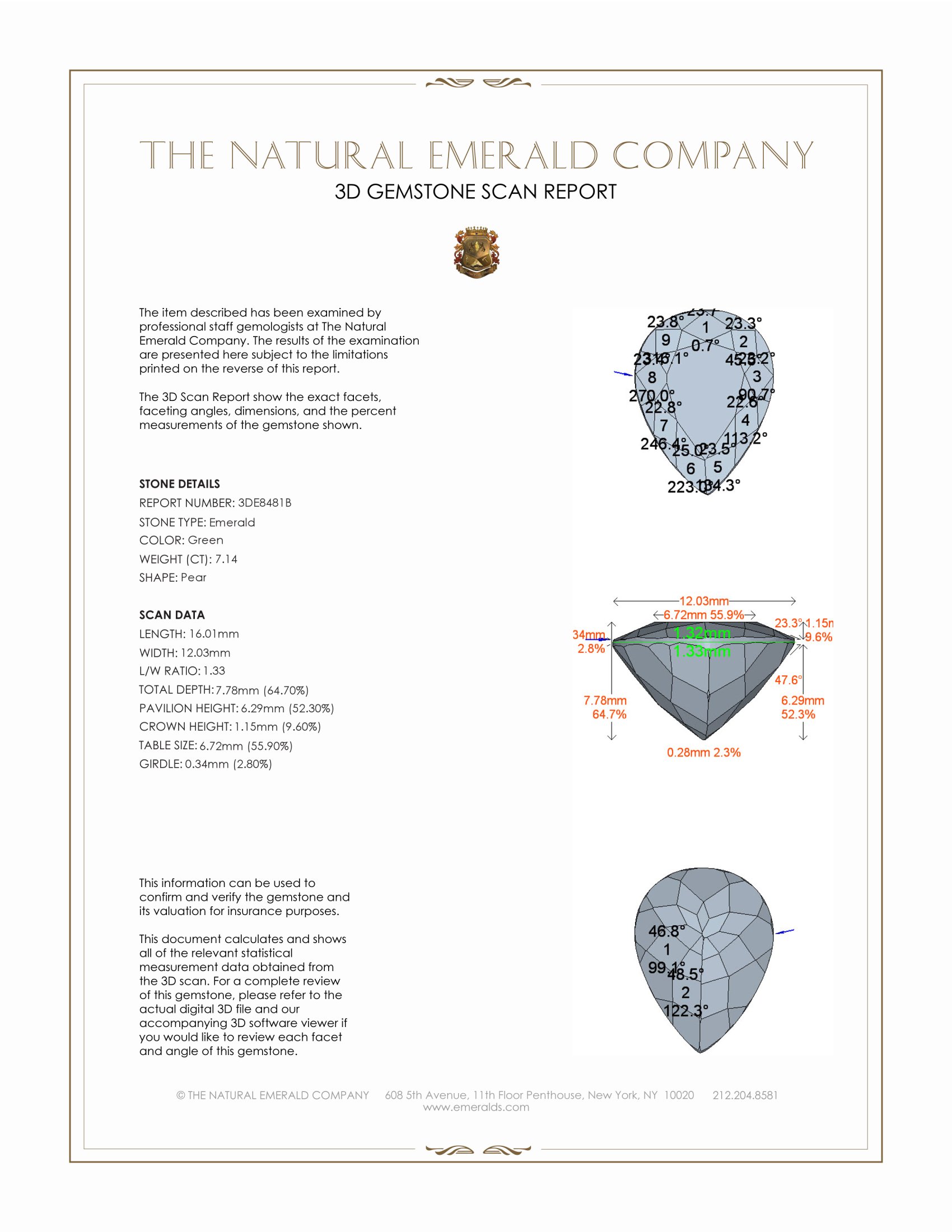 7.14 Ct. Emerald from Colombia