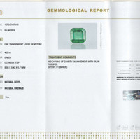 4.03 Ct. Emerald from Colombia Scan Report
