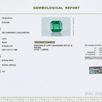 4.03 Ct. Emerald from Colombia Scan Report
