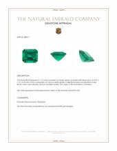 1.77 Ct. Emerald from Colombia Appraisal