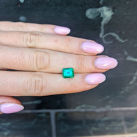 1.77 Ct. Emerald from Colombia Life Style