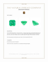 1.78 Ct. Emerald from Colombia Appraisal