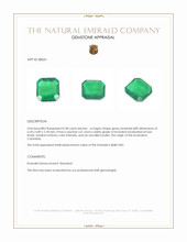 0.58 Ct. Emerald from Colombia Appraisal