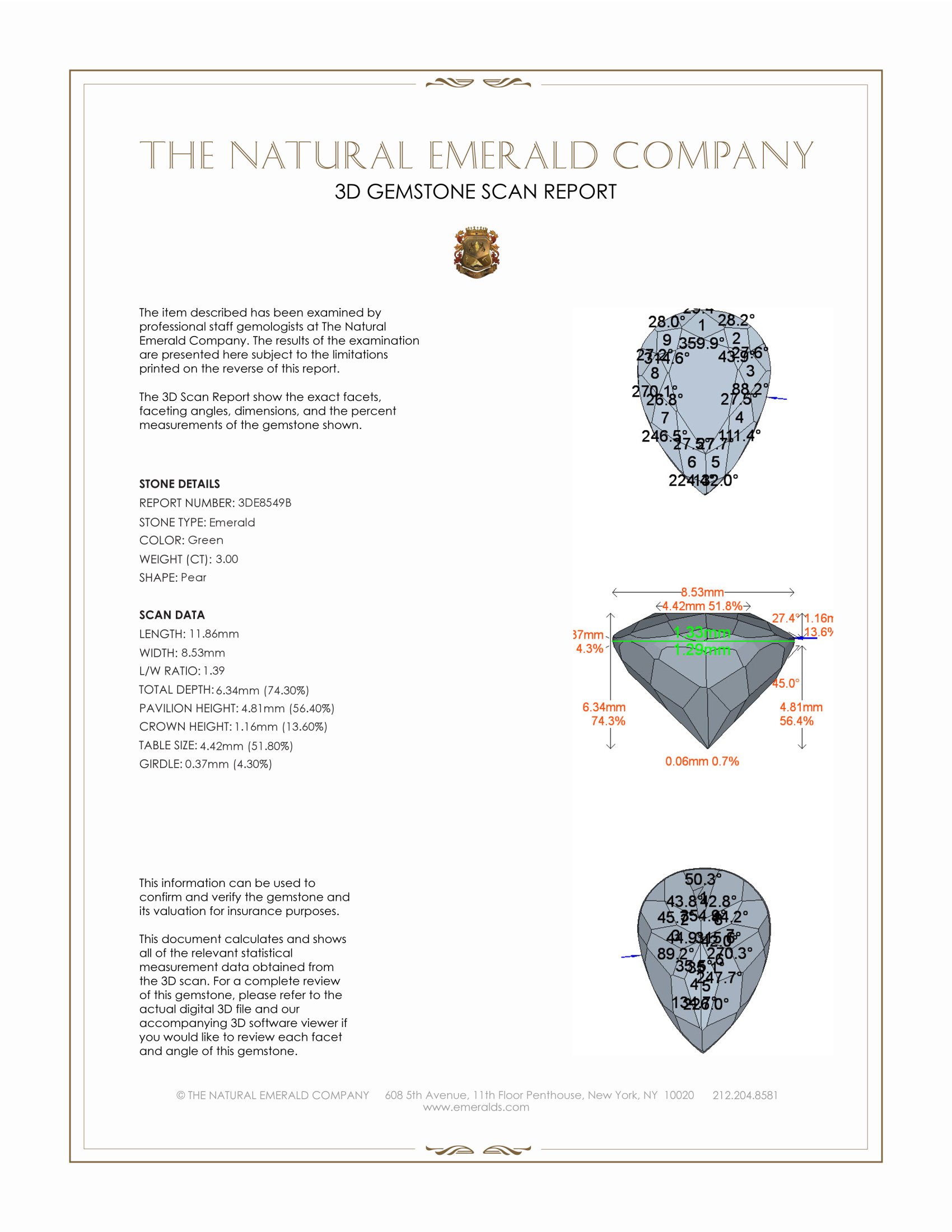 3.00 Ct. Emerald from Colombia