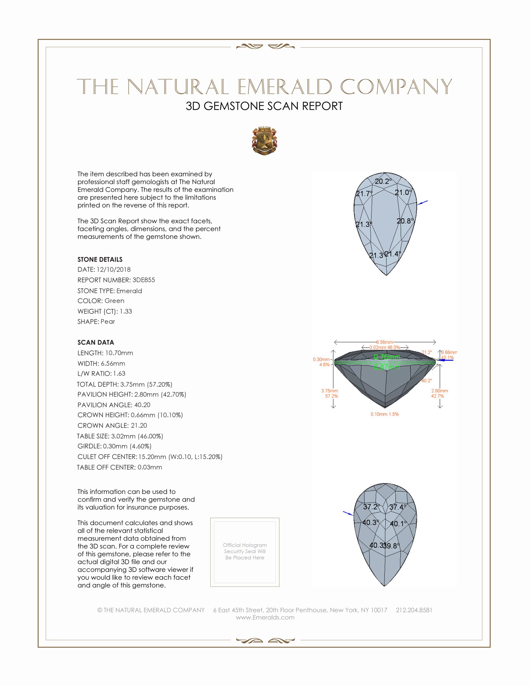 1.33 Ct. Emerald from Colombia