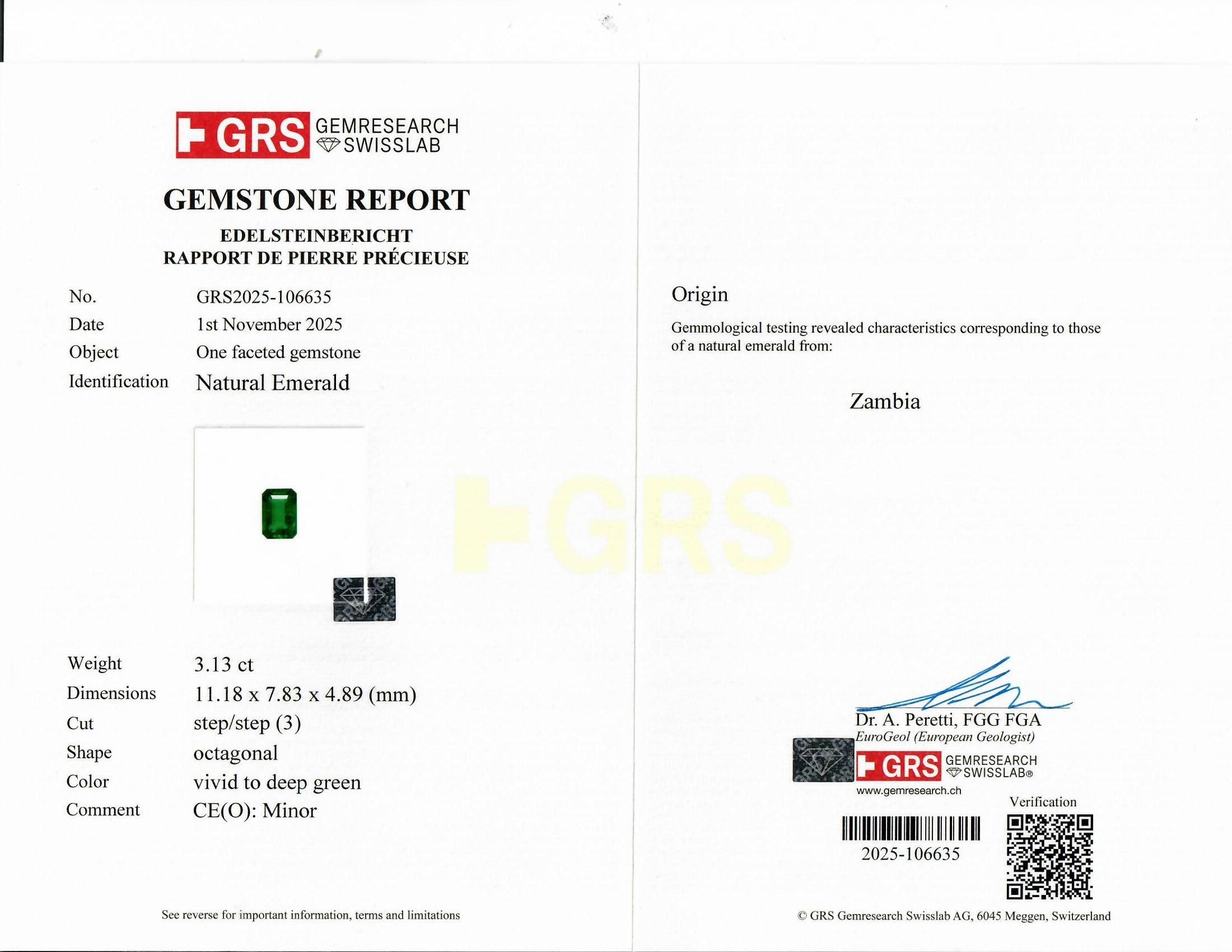 3.13 Ct. Emerald from Zambia