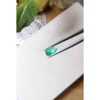 3.74 Ct. Cabochon Emerald from Zambia Life Style