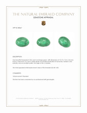 2.86 Ct. Cabochon Emerald from Zambia Appraisal