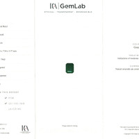 3.50 Ct. Emerald from Zambia Scan Report