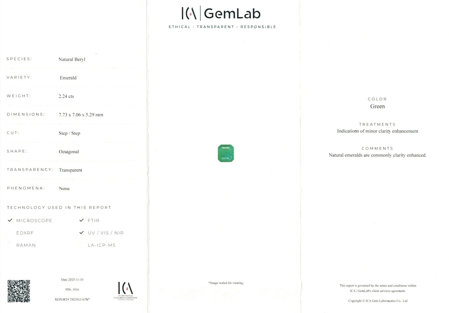 2.24 Ct. Emerald from Zambia