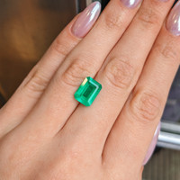 3.43 Ct. Emerald from Colombia Life Style
