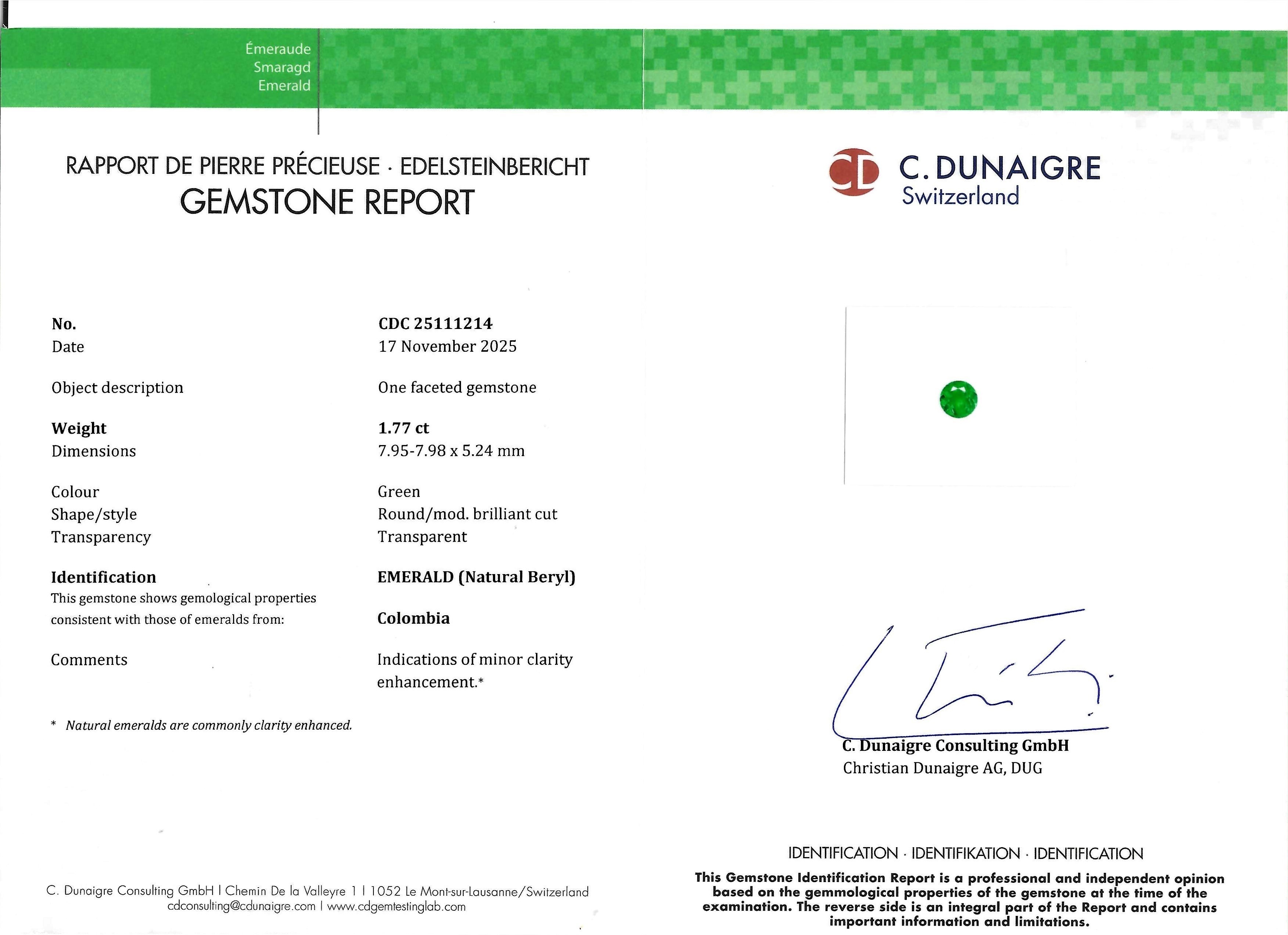 1.77 Ct. Emerald from Colombia