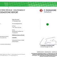1.77 Ct. Emerald from Colombia Scan Report