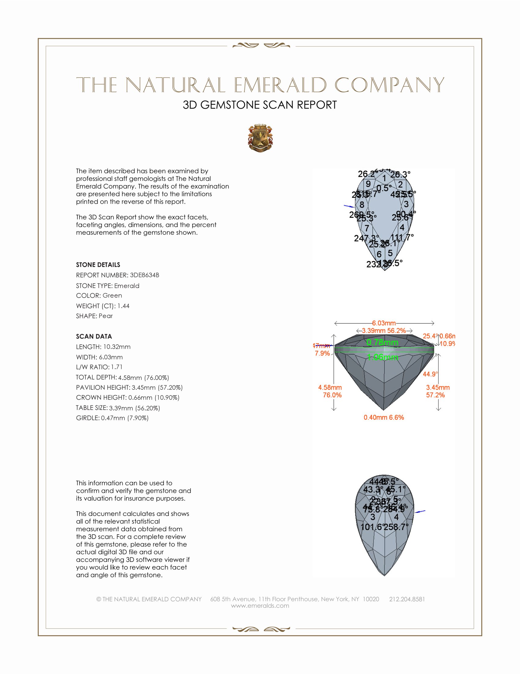 1.44 Ct. Emerald from Colombia