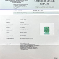 2.27 Ct. Emerald from Colombia Scan Report