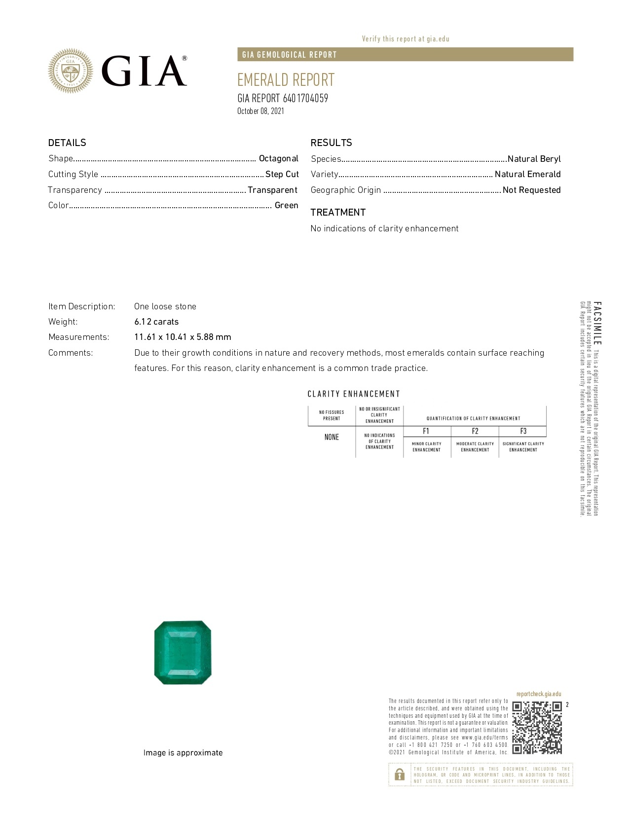 6.12 Ct. Emerald from Zambia