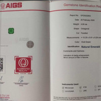 4.90 Ct. Emerald from Zambia Scan Report
