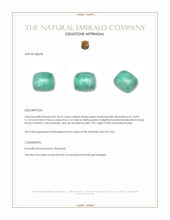 10.63 Ct. Cabochon Emerald from Russia Appraisal