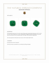 2.63 Ct. Cabochon Emerald from Afghanistan Appraisal