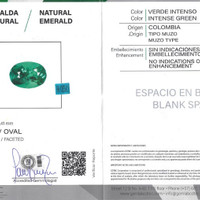 1.22 Ct. Emerald from Colombia - Muzo Scan Report