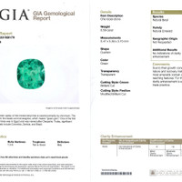 0.59 Ct. Emerald from Colombia Scan Report